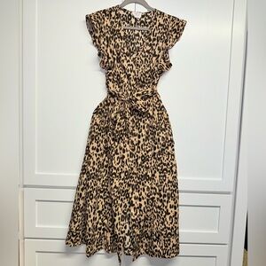 SOLD Sienna Sky Animal Print Midi Dress
